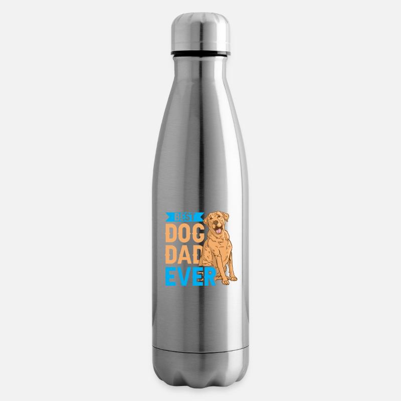 Bester Hundepapa Aller Zeiten Hund Papi Vater - Isolierflasche - Lightsilver