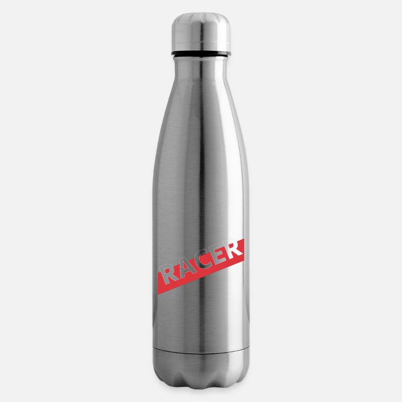 « Racer » est rapide et beau. - Bouteille isotherme - argent clair