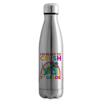 I'm Ready To Crush 1st Grade - Insulated Water Bottle - silver - Right