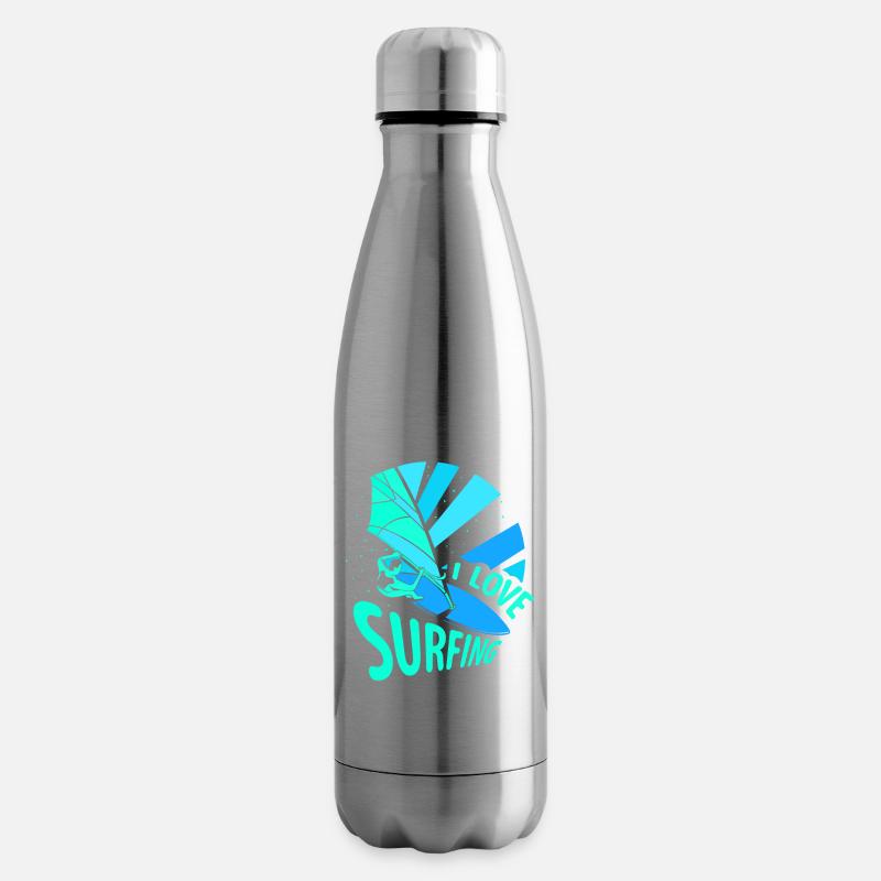 J’adore surfer surf surf surf surf - Bouteille isotherme - argent clair