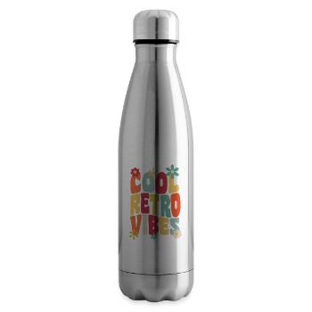 Cool retro vibes - Insulated Water Bottle - silver - Right