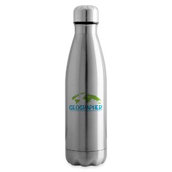 Geography Geography Profession Geography Student - Insulated Water Bottle - silver - Right