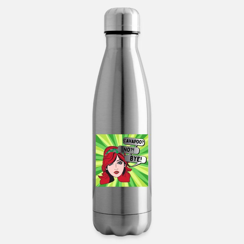 Cavapoo? No? Comic - Insulated Water Bottle - silver