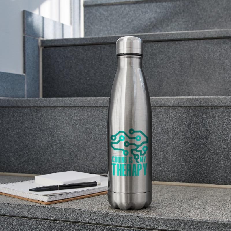 Programming Is My Therapy Coding Code Coder Insulated Water Bottle