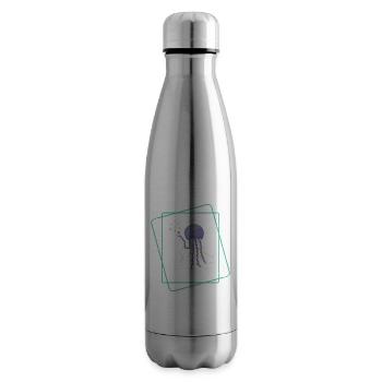Mignon Méduse Coeur Sous-marin Amoureux des animaux marins - Bouteille isotherme - argent clair - Droite