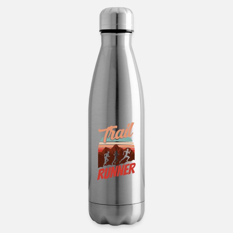 Trail Runner Running Trail Running Course - Bouteille isotherme - argent clair
