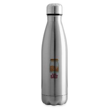 Black Salt Spice Taste Food Cooking - Insulated Water Bottle - silver - Right