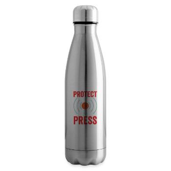 Protects freedom of the press Journalist Press law - Insulated Water Bottle - silver - Right
