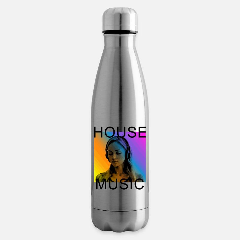 HouseMusic - Isolierflasche - Lightsilver