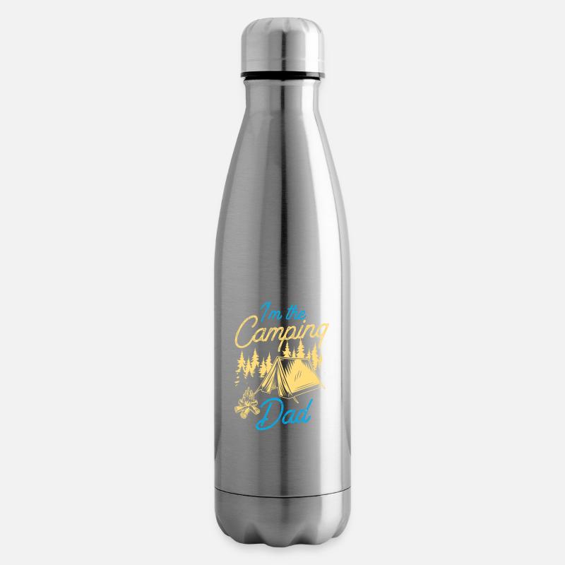 Ich Bin Der Camping Papa Camp Campen Camper - Isolierflasche - Lightsilver