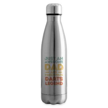 Papa fléchettes rétro - Bouteille isotherme - argent clair - Droite