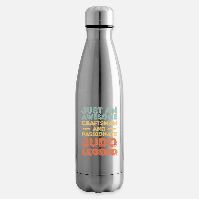 Handwerker Judo retro - Isolierflasche - Lightsilver