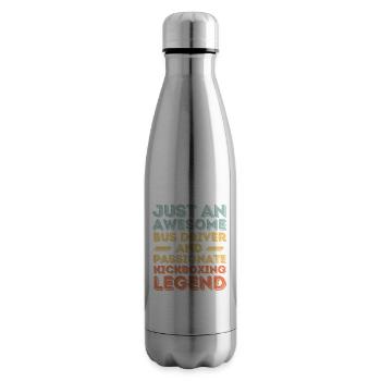 Busfahrer Kickboxen retro - Isolierflasche - Lightsilver - Rechts