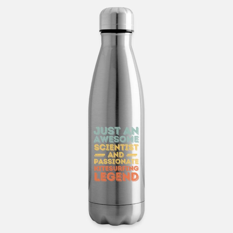 Scientifique Kitesurf rétro - Bouteille isotherme - argent clair