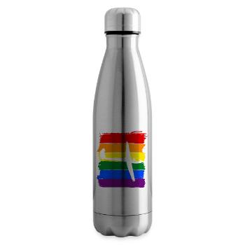 Gliding LGBT Pride - Insulated Water Bottle - silver - Right