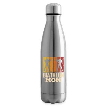 Biathlon Mama Biathlete Biathlete Biathlons Sport - Insulated Water Bottle - silver - Right
