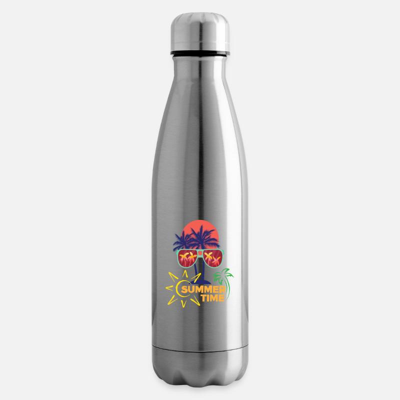Summer Time - Bouteille isotherme - argent clair