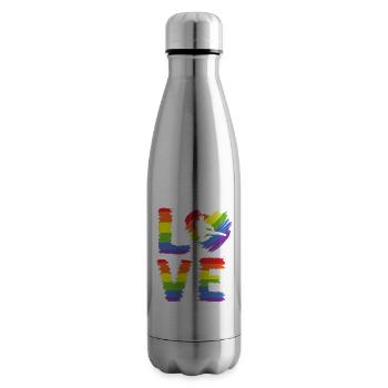 Fierté LGBT de Taekwondo - Bouteille isotherme - argent clair - Droite