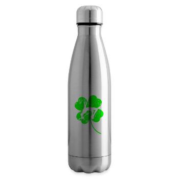 Hochspringendes St. Patrick's Day Kleeblatt - Isolierflasche - Lightsilver - Rechts