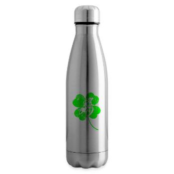 Trèfle de la Saint-Patrick en vélo de descente - Bouteille isotherme - argent clair - Droite