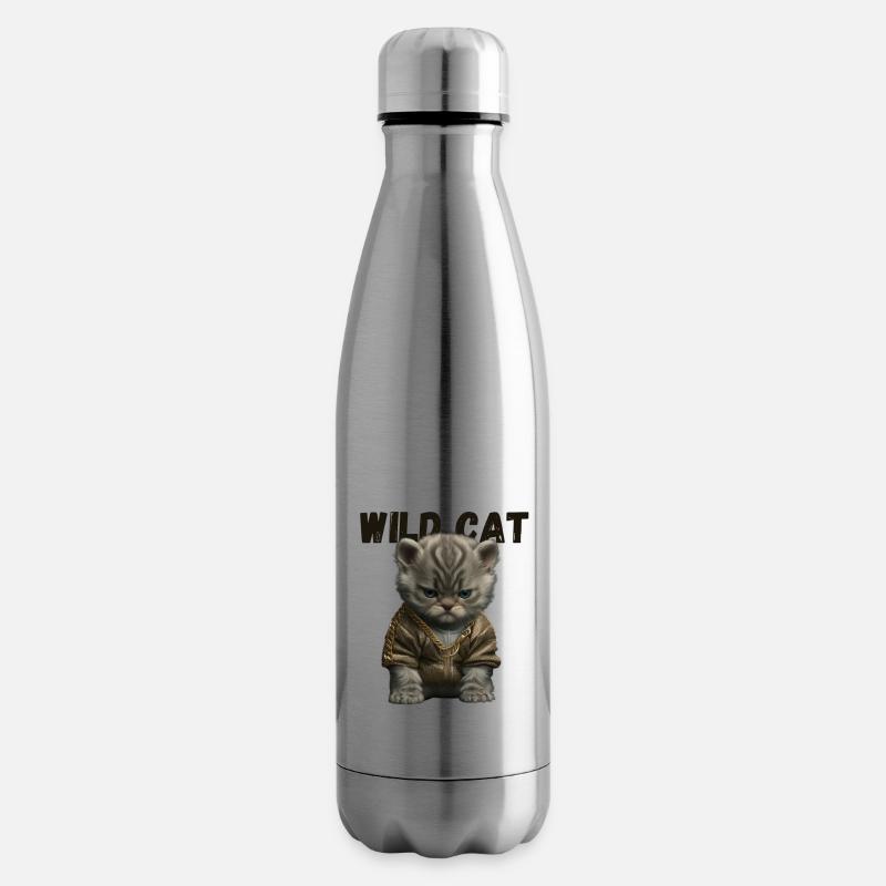 Wildkatze - Isolierflasche - Lightsilver
