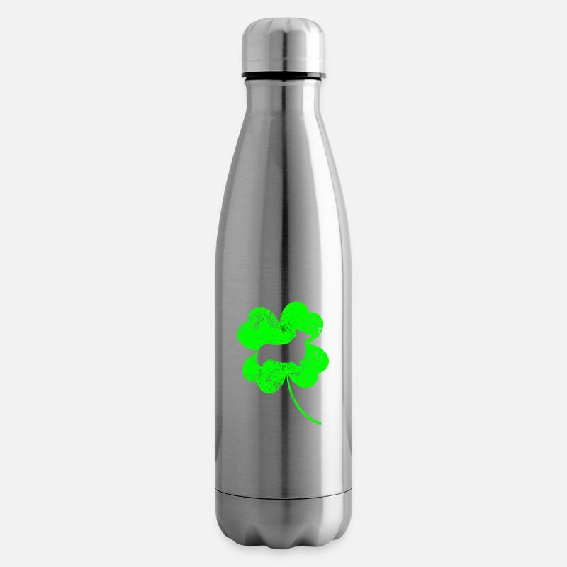 Corgi St.Patrick's Tag Kleeblatt - Isolierflasche - Lightsilver