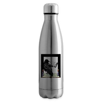 Raven Book Books Scholarly Learning Studying University - Insulated Water Bottle - silver - Right