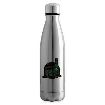 Gartenhaus Hütte Haus wohnen Immobilie bauen - Isolierflasche - Lightsilver - Rechts