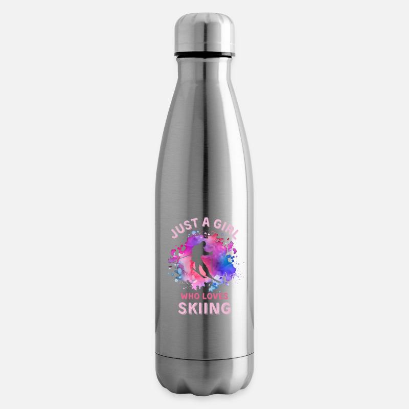 Frauen Ski Mädchen - Isolierflasche - Lightsilver