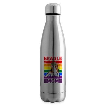 Beagle Maman LGBTQ - Bouteille isotherme - argent clair - Droite