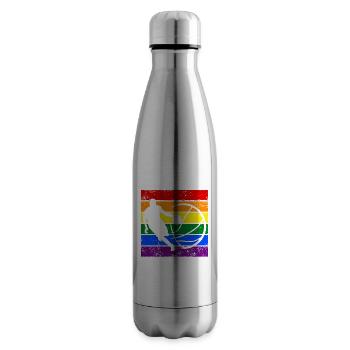 Basketball LGBTQ - Bouteille isotherme - argent clair - Droite