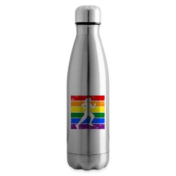 Running LGBTQ - Insulated Water Bottle - silver - Right