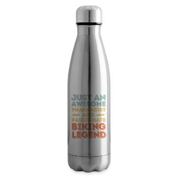Pharmacien Légende vélo rétro - Bouteille isotherme - argent clair - Droite