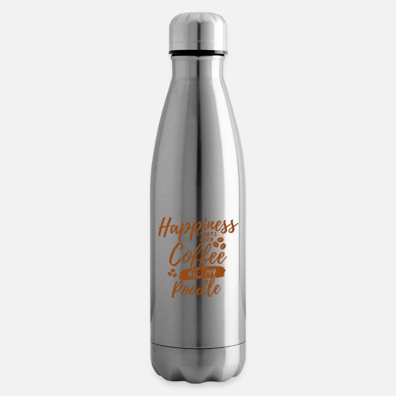 Kaffeepudel-Liebhaber - Isolierflasche - Lightsilver