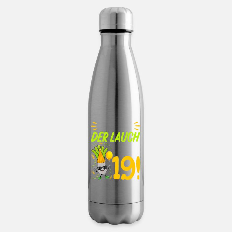 Hurra der Lauch wird 19 Geburtstag - Isolierflasche - Lightsilver