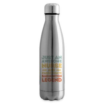 Infirmière Badminton légende rétro - Bouteille isotherme - argent clair - Droite