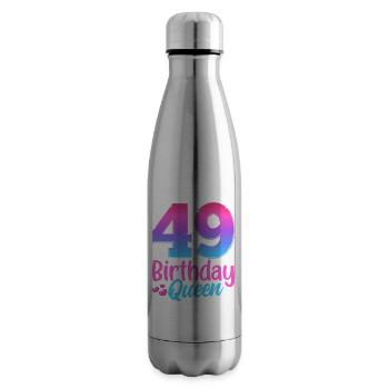 Birthday Queen 49 Geburtstag - Isolierflasche - Lightsilver - Rechts