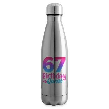 Birthday Queen 67 Geburtstag - Insulated Water Bottle - silver - Right