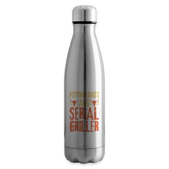 Psychologist and Serial Griller - Insulated Water Bottle - silver - Right