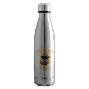 Papa Jaune Cool - Bouteille isotherme - argent clair - Droite