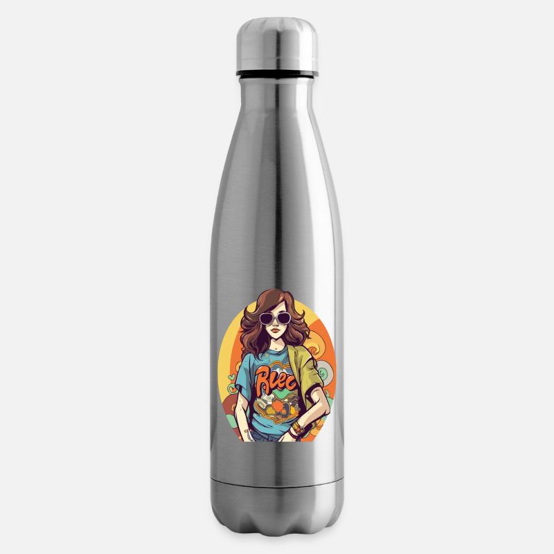 Hélène hippie - Bouteille isotherme - argent clair