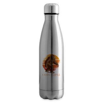Je déteste les gens Bigfoot - Bouteille isotherme - argent clair - Droite