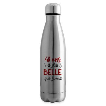 40 ans et plus belle que jamais - Bouteille isotherme - argent clair - Droite