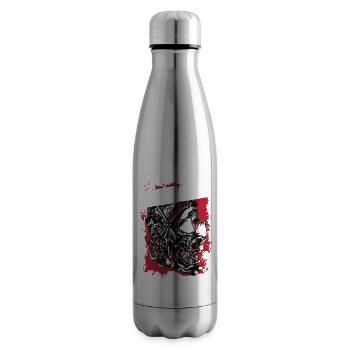 Industriekletterer Knochen roter Hintergrund Kopf - Isolierflasche - Lightsilver - Rechts
