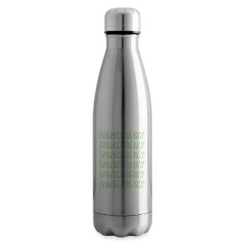 L’ÉQUILIBRE EST LA CLÉ (vert) - Bouteille isotherme - argent clair - Droite