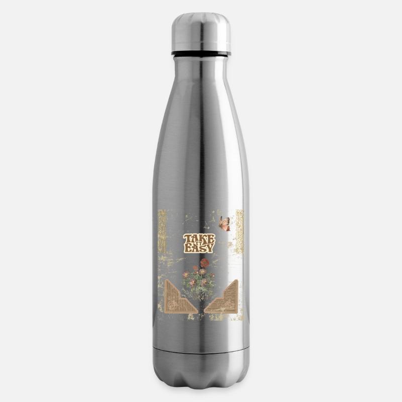 Vintage Design - TAKE IT EASY - Insulated Water Bottle - silver