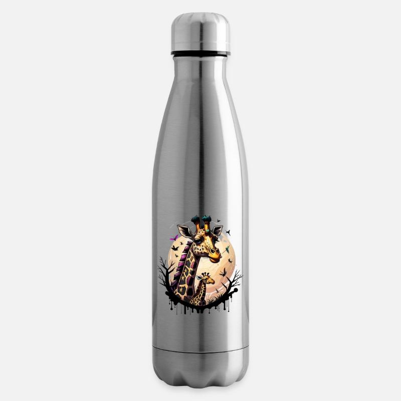 Graffiti Giraffe - Isolierflasche - Lightsilver