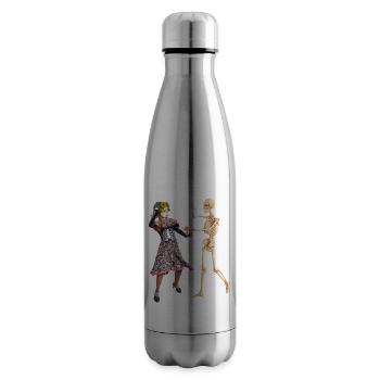 Der Sensenmann beim Tanz - Isolierflasche - Lightsilver - Rechts