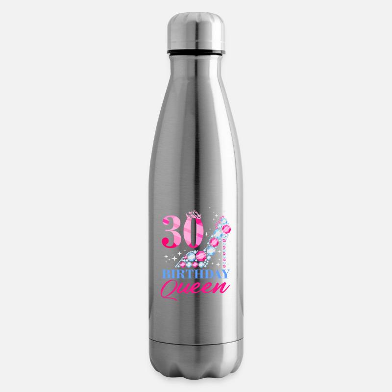 Birthday Queen 30. Geburtstag - Isolierflasche - Lightsilver