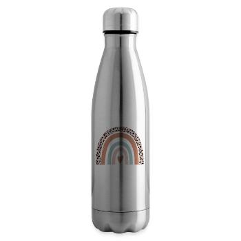 Caddy Regenbogen Leopard Lustiger Caddy Wertschätzung - Isolierflasche - Lightsilver - Rechts